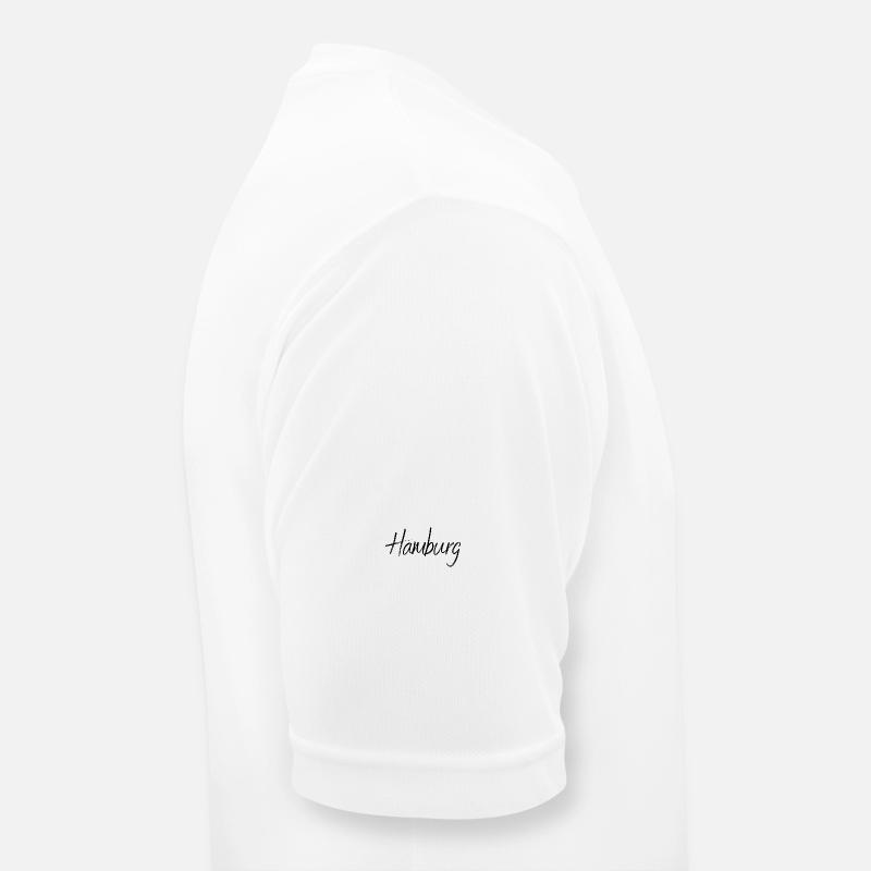 Hamburg Weiß Männer T-Shirt atmungsaktiv