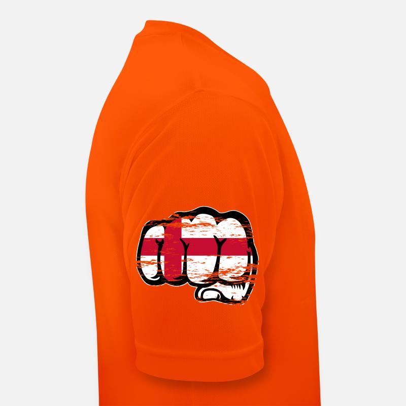 England Flagge Faust used Männer T-Shirt atmungsaktiv