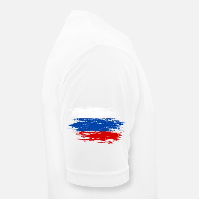 Drapeau russe utilisé T-shirt respirant Homme