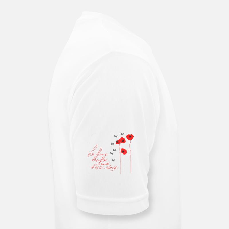 Chemise de coquelicots, cadeau, idée cadeau, naissance T-shirt respirant Homme