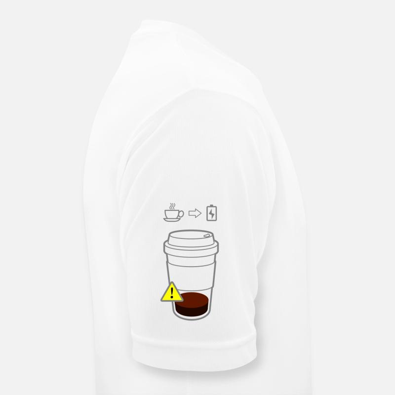 Warning Coffee Low Männer T-Shirt atmungsaktiv