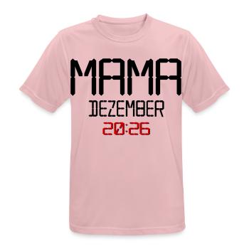Geburt Baby, Dezember 2026 Mama - Männer T-Shirt atmungsaktiv - Rosa - Vorne - AI Model Male 185 dark (185cm)