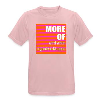 Optimismus Erfolg - Männer T-Shirt atmungsaktiv - Rosa - Vorne - AI Model Male 185 dark (185cm)