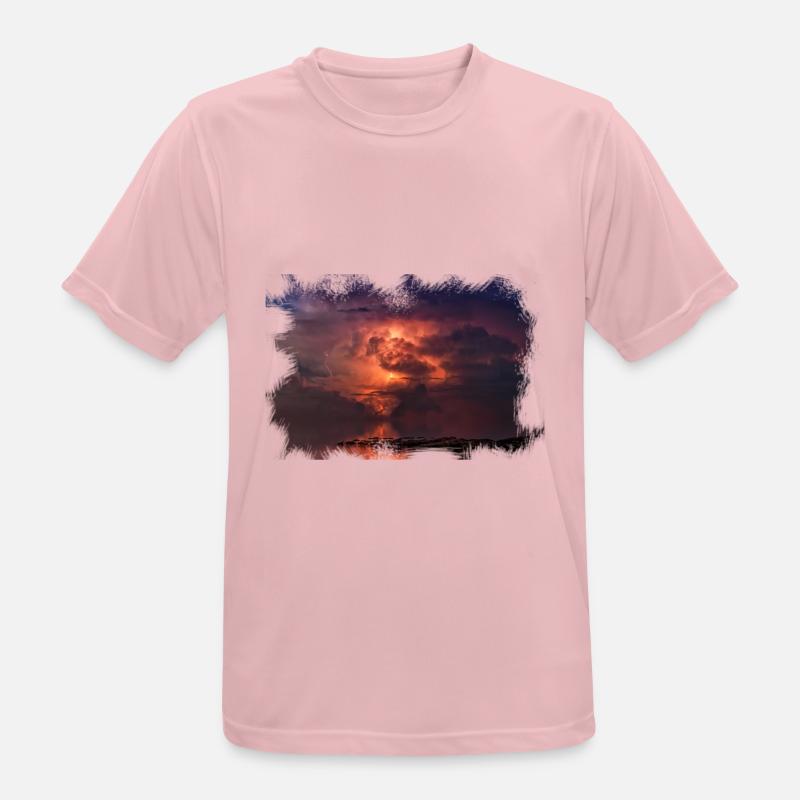 Scratched 'Thunder' - Men's Breathable T-Shirt - pink