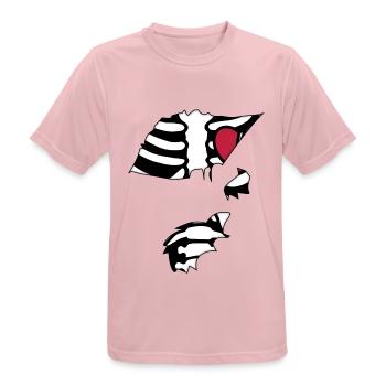 côtes de poitrine squelette squelette Costume Horreur - T-shirt respirant Homme - rose - Devant - AI Model Male 185 dark (185cm)
