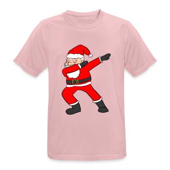 Tamponner santa - T-shirt respirant Homme - rose - Devant - AI Model Male 185 dark (185cm)