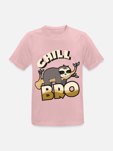 Faultier Faultier Baby Chill Bro Faul - Männer T-Shirt atmungsaktiv - Rosa