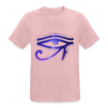 Œil cosmique Des Ra Hiéroglyphe égyptien - T-shirt respirant Homme - rose - Devant - AI Model Male 185 dark (185cm)