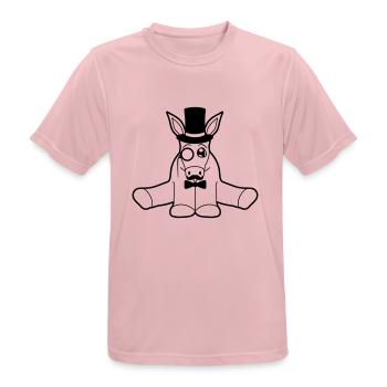reich sir herr gentlemen mustache schnurrbart mono - Männer T-Shirt atmungsaktiv - Rosa - Vorne - AI Model Male 185 dark (185cm)