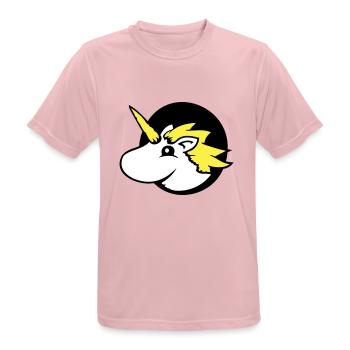 Unicorn Hole Page Funny Cute Comic Cartoon - Men's Breathable T-Shirt - pink - Front - AI Model Male 185 dark (185cm)