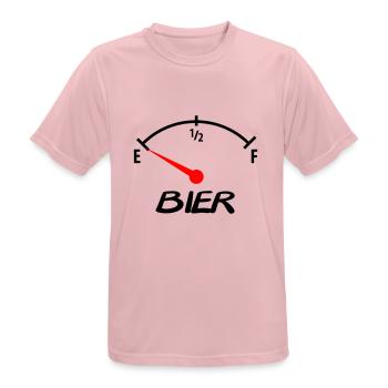 bier - Männer T-Shirt atmungsaktiv - Rosa - Vorne - AI Model Male 185 dark (185cm)