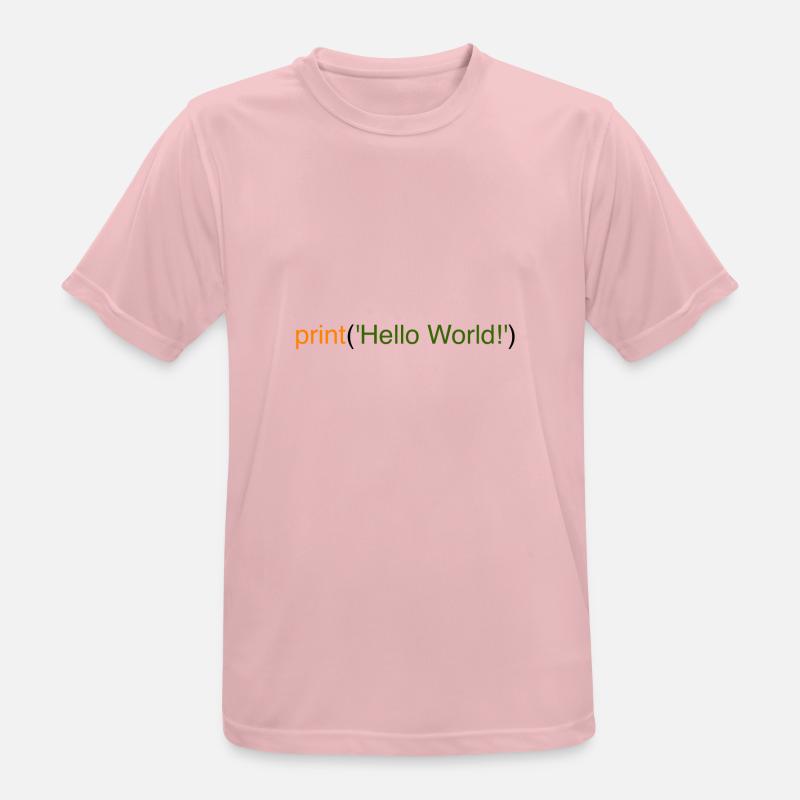 Hello World Python - Men's Breathable T-Shirt - pink