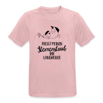 Fresst meinen Sternenstaub ihr Langweiler - Männer T-Shirt atmungsaktiv - Rosa - Vorne - AI Model Male 185 dark (185cm)