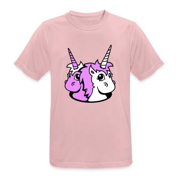 2 Unicorn Girl Team Cute Bottom Hole Friends - Men's Breathable T-Shirt - pink - Front - AI Model Male 185 dark (185cm)