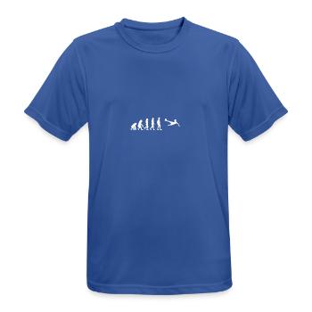 EVOLUTION Women soccer football woman football wm - Men's Breathable T-Shirt - royal blue - Front - AI Model Male 185 dark (185cm)