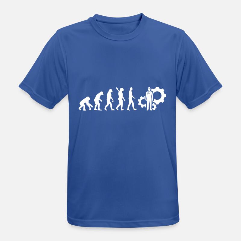 Evolution Technician Technology White - Men's Breathable T-Shirt - royal blue