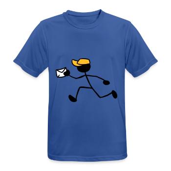 Postbote Kurier Briefzusteller Express Sendung - Männer T-Shirt atmungsaktiv - Royalblau - Vorne - AI Model Male 185 dark (185cm)