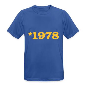 Geburtstag - geboren im Jahr *1978 - Männer T-Shirt atmungsaktiv - Royalblau - Vorne - AI Model Male 185 dark (185cm)