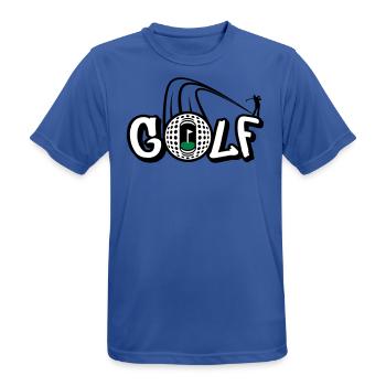 Golf Style - Men's Breathable T-Shirt - royal blue - Front - AI Model Male 185 dark (185cm)