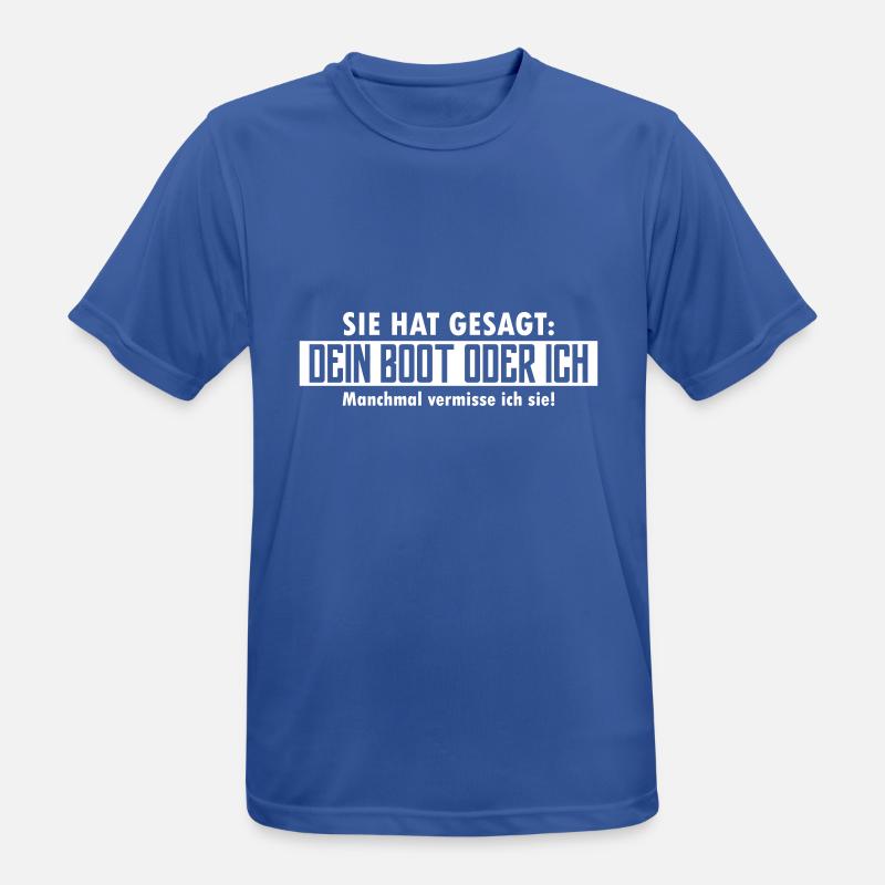dein boot oder ich - Männer T-Shirt atmungsaktiv - Royalblau