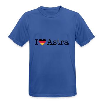 I love Astra - Männer T-Shirt atmungsaktiv - Royalblau - Vorne - AI Model Male 185 dark (185cm)