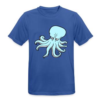 Pieuvre Pieuvre Pieuvre Calmar Céphalopode Mauvais œil - T-shirt respirant Homme - bleu royal - Devant - AI Model Male 185 dark (185cm)