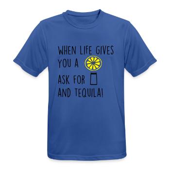 whenlifegivesu - Männer T-Shirt atmungsaktiv - Royalblau - Vorne - AI Model Male 185 dark (185cm)