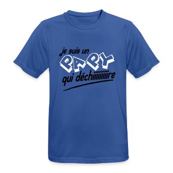 papy qui déchire - T-shirt respirant Homme - bleu royal - Devant - AI Model Male 185 dark (185cm)