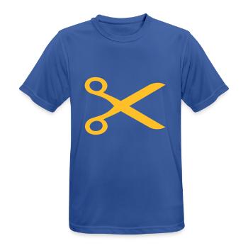 Friseur Schere - Männer T-Shirt atmungsaktiv - Royalblau - Vorne - AI Model Male 185 dark (185cm)