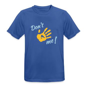 Dont touch me! - Men's Breathable T-Shirt - royal blue - Front - AI Model Male 185 dark (185cm)