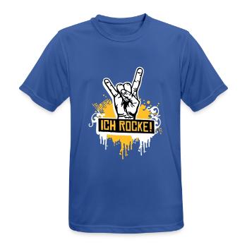 Ich rocke - I rock - Festival - Musik - Dance - Männer T-Shirt atmungsaktiv - Royalblau - Vorne - AI Model Male 185 dark (185cm)