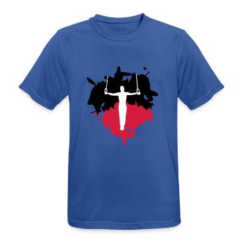 Turnen, Turner und Farb - Splash - Männer T-Shirt atmungsaktiv - Royalblau - Vorne - AI Model Male 185 dark (185cm)