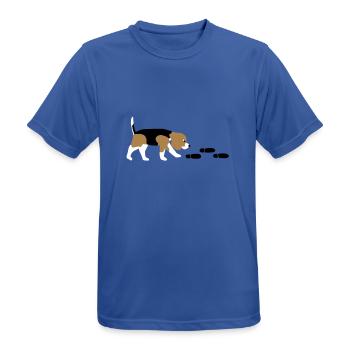 Beagle Mantrailer - Männer T-Shirt atmungsaktiv - Royalblau - Vorne - AI Model Male 185 dark (185cm)