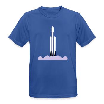 Missile Falcon Heavy Space X - Men's Breathable T-Shirt - royal blue - Front - AI Model Male 185 dark (185cm)