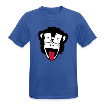 Affe Gorilla Affe Poker tete5 - Männer T-Shirt atmungsaktiv - Royalblau - Vorne - AI Model Male 185 dark (185cm)