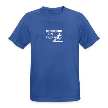 Ski de fond Ski de fond - T-shirt respirant Homme - bleu royal - Devant - AI Model Male 185 dark (185cm)