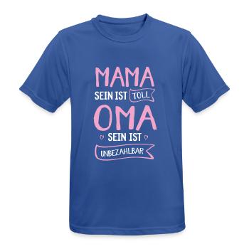 Mama sein ist toll - Männer T-Shirt atmungsaktiv - Royalblau - Vorne - AI Model Male 185 dark (185cm)