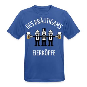 Des Bräutigams Eierköpfe (JGA / Team / NEG / 3C) - Männer T-Shirt atmungsaktiv - Royalblau - Vorne - AI Model Male 185 dark (185cm)