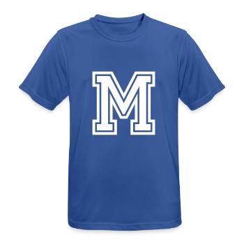 M - Männer T-Shirt atmungsaktiv - Royalblau - Vorne - AI Model Male 185 dark (185cm)