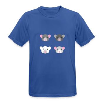 four mice rat faces - Men's Breathable T-Shirt - royal blue - Front - AI Model Male 185 dark (185cm)