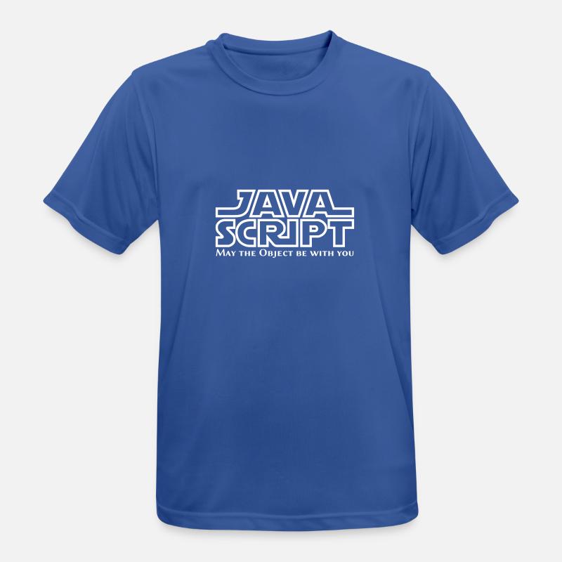 JavaScript - May the Objet be with you - Männer T-Shirt atmungsaktiv - Royalblau