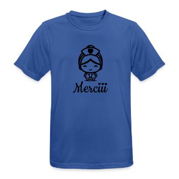 Je soutiens les infirmières - T-shirt respirant Homme - bleu royal - Devant - AI Model Male 185 dark (185cm)
