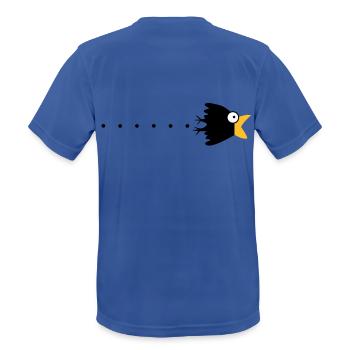 Rabe Überraschung Karikatur - Männer T-Shirt atmungsaktiv - Royalblau - Hinten - AI Model Male 185 dark (185cm)