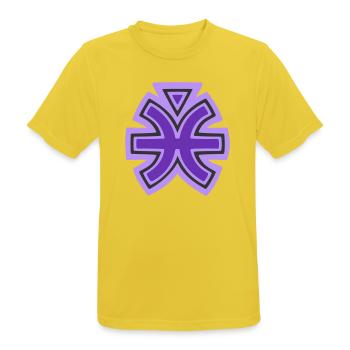 Fische- und Wasserstammessymbol - Männer T-Shirt atmungsaktiv - Sonnengelb - Vorne - AI Model Male 185 dark (185cm)