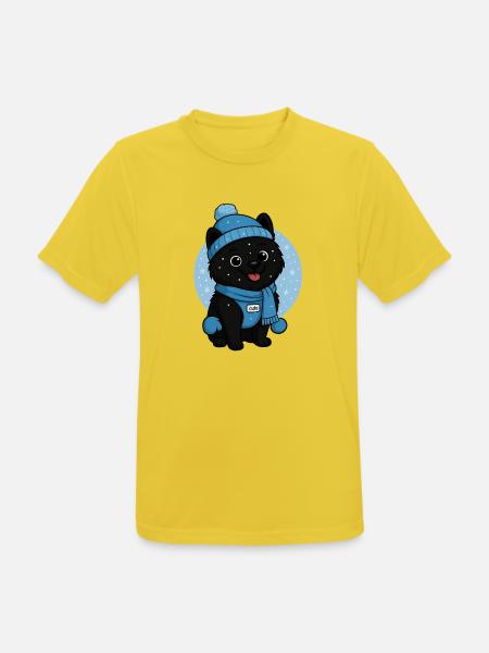 Cuddly Dog Winter Magic - Men's Breathable T-Shirt - sunshine