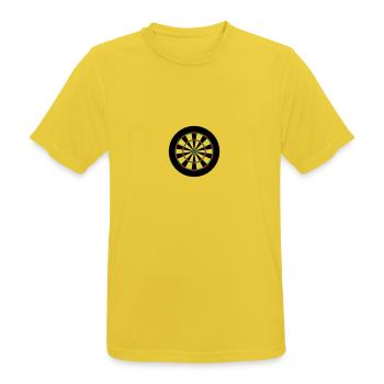 Dart Board - T-shirt respirant Homme - jaune soleil - Devant - AI Model Male 185 dark (185cm)