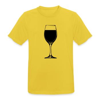 Wine wine wine bottle design - Men's Breathable T-Shirt - sunshine - Front - AI Model Male 185 dark (185cm)
