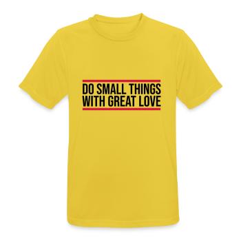 Quote do small things - Men's Breathable T-Shirt - sunshine - Front - AI Model Male 185 dark (185cm)