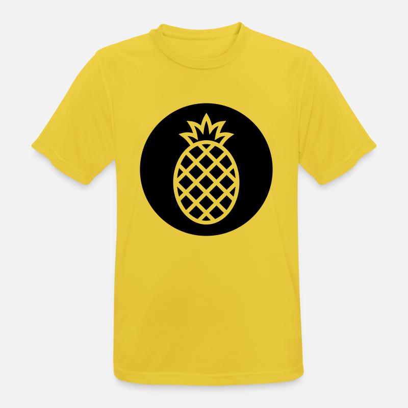 Ananas - Männer T-Shirt atmungsaktiv - Sonnengelb