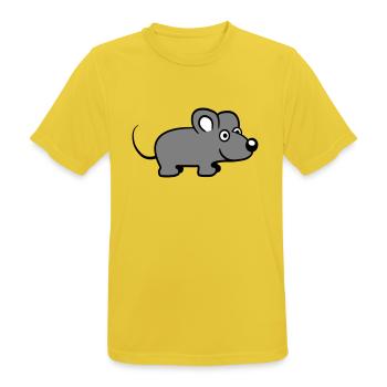 Mouse Mouse Cute Little Rat Rodent Friendly - Men's Breathable T-Shirt - sunshine - Front - AI Model Male 185 dark (185cm)